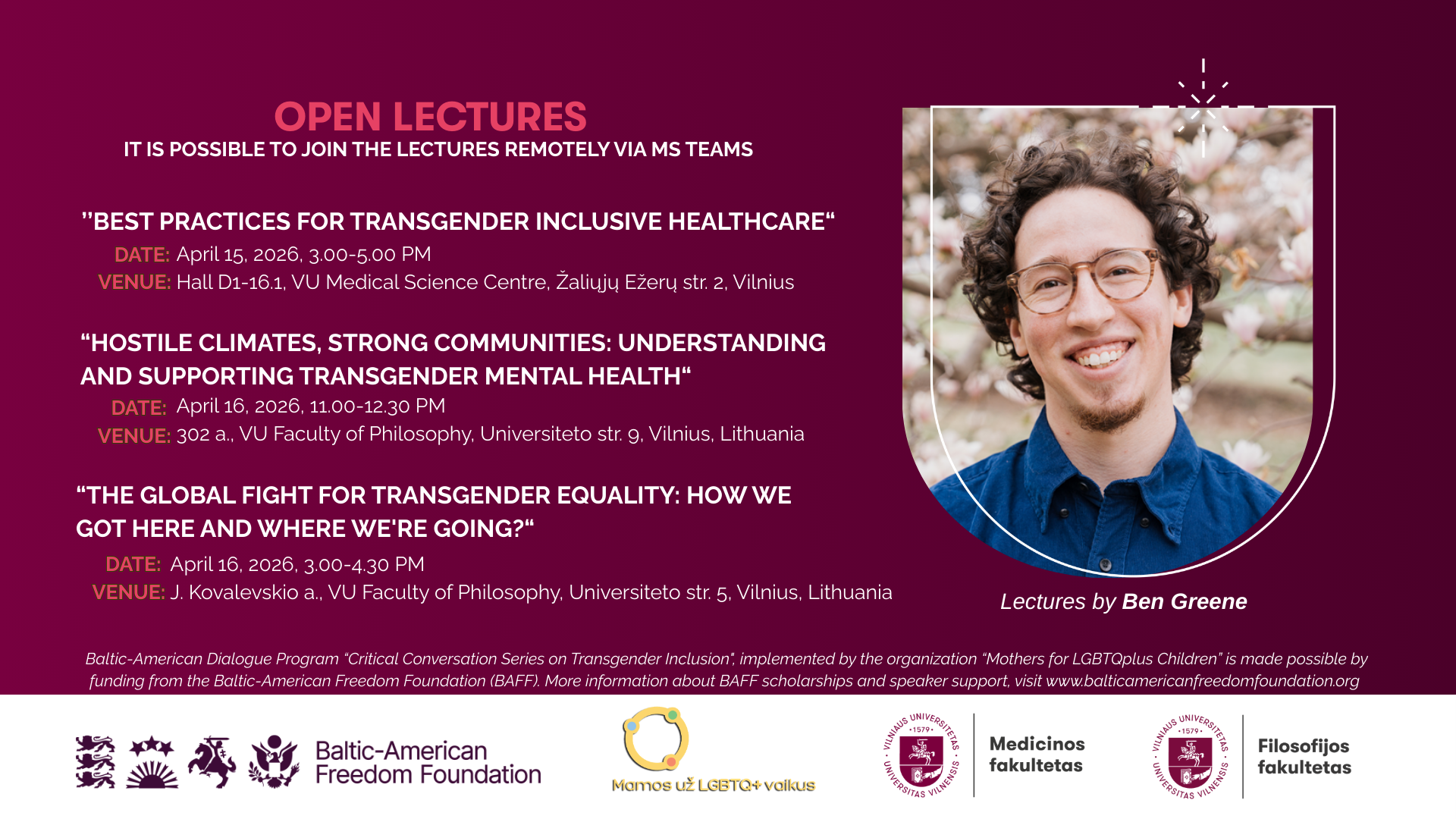 Ben Greene paskaita EN