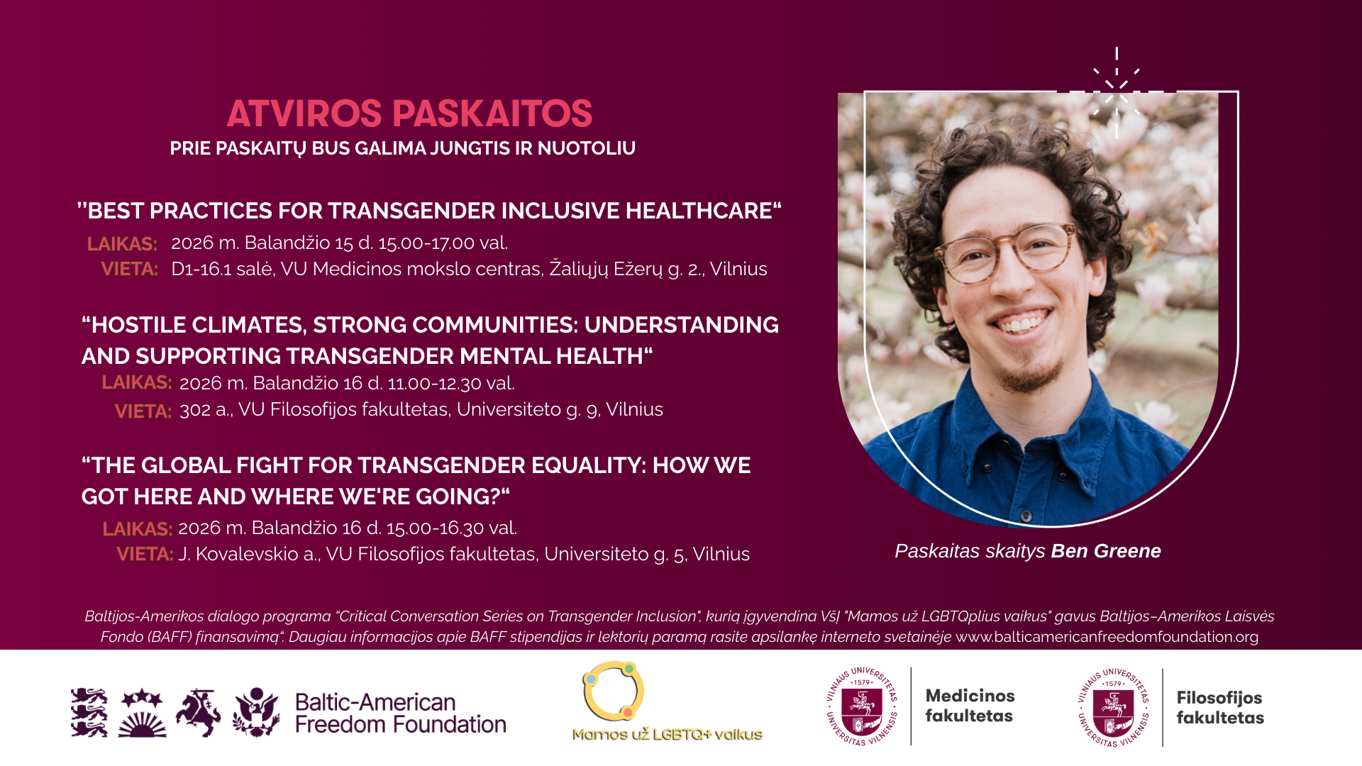 Ben Greene paskaita LT