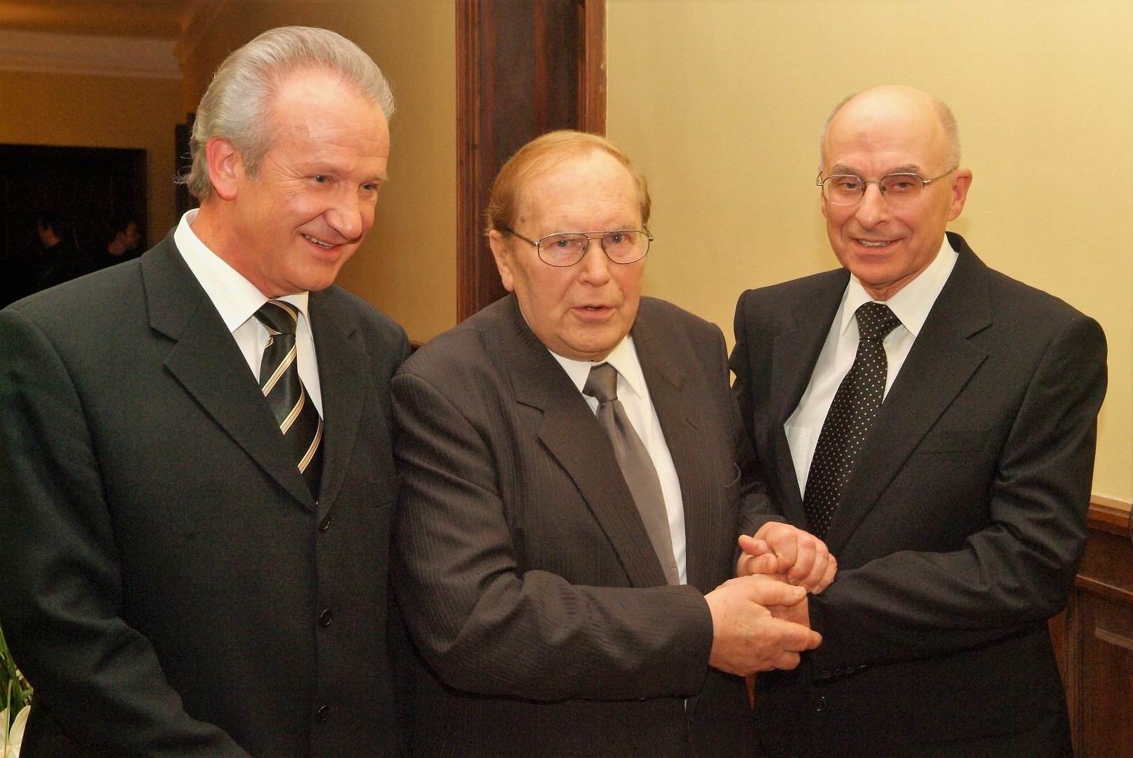 iš kairės prof. Giedrius Uždavinys prof. Algimantas Marcinkevičius prof. Vytautas Jonas Sirvydis