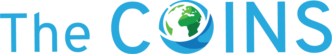 theCOINS pavadinimas melynas